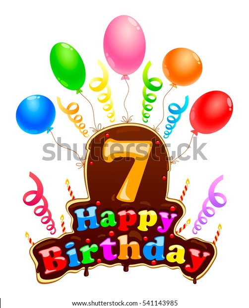 Download Signboard Birthday 7 Years Happy Birthday Stock Vector ...