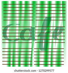 Signboard for  cafes  Background and text for the menu.