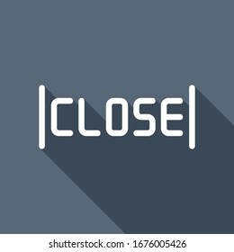 Signboard Close Text Label Store Outline Stock Vector (Royalty Free ...