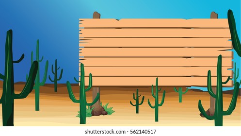 signboard in desert