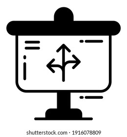 Signboard Direction icon related Map location and navigation black icon. Traffic and travel vector icon.