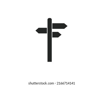 Signboard, directions icon. Vector illustration.