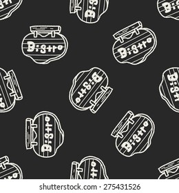 signboard doodle seamless pattern background