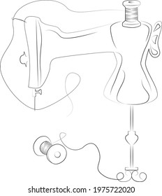 signboard, the emblem of the sewing workshop