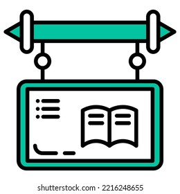cartelera para la existencia de una biblioteca de diseño de aula