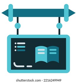 signboard for the existence of a classroom layout library