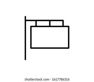Signboard flat icon. Single high quality outline symbol for web design or mobile app.  Signboard thin line signs for design logo, visit card, etc. Outline pictogram EPS10