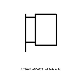 Signboard flat icon. Single high quality outline symbol for web design or mobile app.  Signboard thin line signs for design logo, visit card, etc. Outline pictogram EPS10