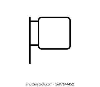 Flachsymbol. Einzelnes, qualitativ hochwertiges Umrisssymbol für Webdesign oder mobile App.  Dünne Unterschrift für Design-Logo, Visitenkarte usw. Leitbild EPS10