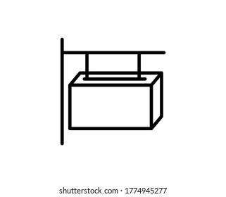Signboard flat icon. Single high quality outline symbol for web design or mobile app.  Signboard thin line signs for design logo, visit card, etc. Outline pictogram EPS10