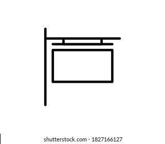 Signboard flat icon. Single high quality outline symbol for web design or mobile app.  Signboard thin line signs for design logo, visit card, etc. Outline pictogram EPS10