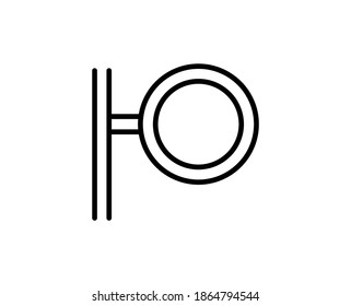 Signboard flat icon. Single high quality outline symbol for web design or mobile app.  Signboard thin line signs for design logo, visit card, etc. Outline pictogram EPS10
