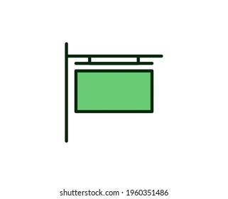 Signboard flat icon. Thin line signs for design logo, visit card, etc. Single high-quality outline symbol for web design or mobile app. Marketing outline pictogram.