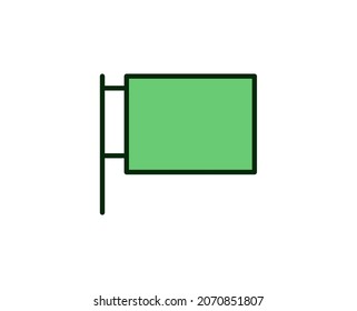 Signboard flat icon. Thin line signs for design logo, visit card, etc. Single high-quality outline symbol for web design or mobile app. Marketing outline pictogram.
