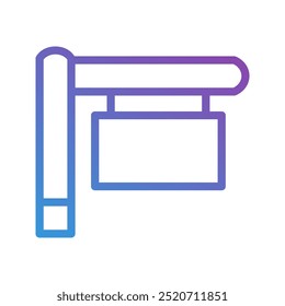 Signboard gradient icons. perfect for navigation, transportation and business. editable stroke, suitable for websites, UI and interfaces.