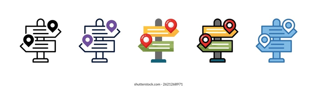 Elemento de icono de letrero para diseño