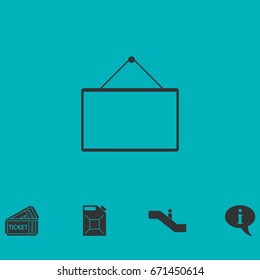 Signboard icon flat. Simple vector symbol and bonus icon