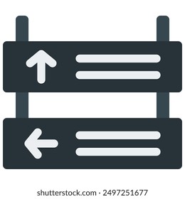 Icono de letrero con estilo plano