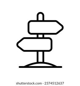 Signboard icon isolate white background vector stock illustration