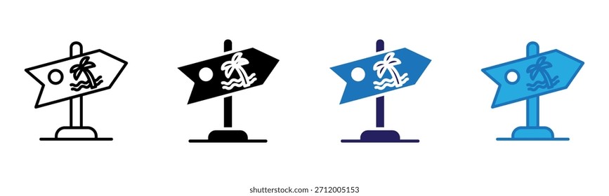 Icono de letrero Multi Style Ilustración vectorial