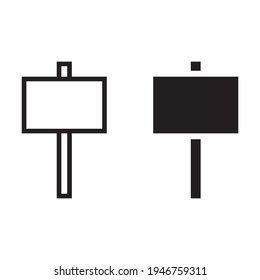 Signboard icon on white background