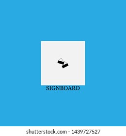 signboard icon sign signifier vector