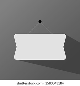 signboard illustration hanging on a dark background