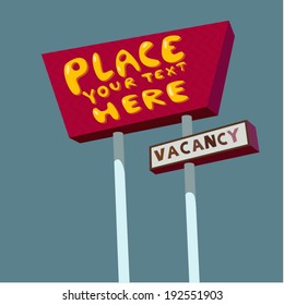 signboard for job (billboard) background vector illustration, flat style