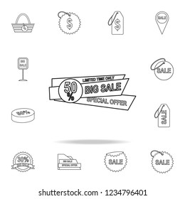 signboard large sale 50 icon. Detailed set of clearance sale icons. Premium graphic design. One of the collection icons for websites, web design, mobile app on white background