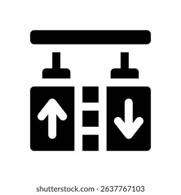 signboard line icon. Clean and minimalist vector icon for websites, mobile apps, presentations, and logos. Fully scalable and customizable for any project.