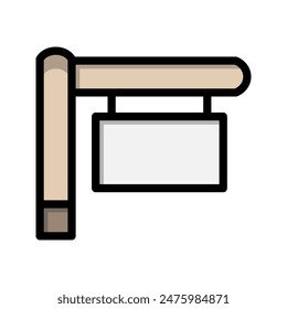 Signboard lineal icon. direction boards, signposts, advertising flat icons. Suitable for websites, UI and mobile apps.