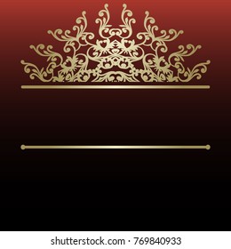 signboard name. Vector illustration. Romantic wedding invitation. Abstract round ornament. Good for design in business. Rich design.
