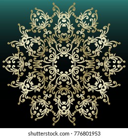 signboard name. Vector illustration. Romantic wedding invitation. Abstract round ornament. Good for design in business. Rich design.