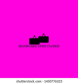 signboard open closed icon sign signifier vector