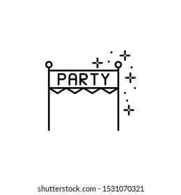 Signboard, party icon. Element of Party icon. Thin line icon