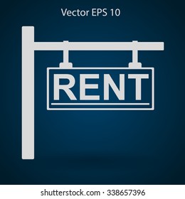 signboard rent vector illustration