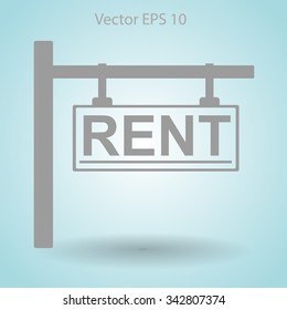 signboard rent vector illustration
