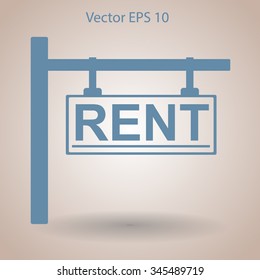 signboard rent vector illustration
