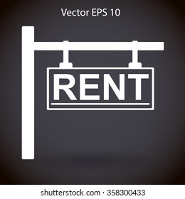 signboard rent vector illustration