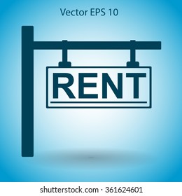 signboard rent vector illustration