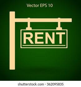 signboard rent vector illustration