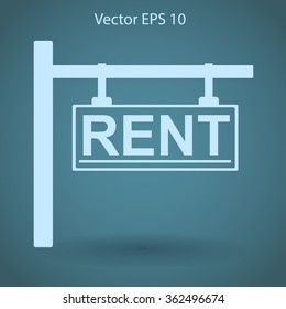 signboard rent vector illustration