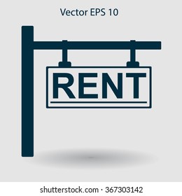 signboard rent vector illustration