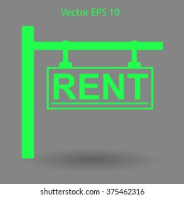 signboard rent vector illustration