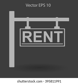 signboard rent vector illustration