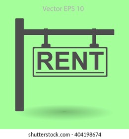 signboard rent vector illustration