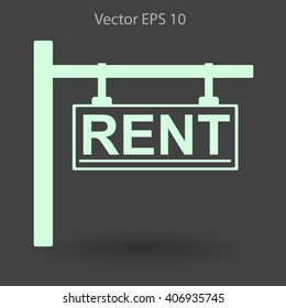 signboard rent vector illustration