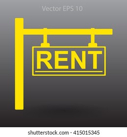 signboard rent vector illustration
