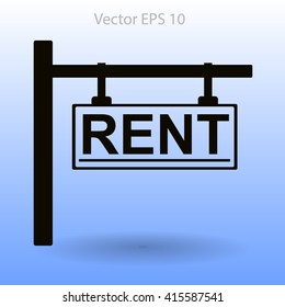 signboard rent vector illustration