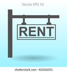 signboard rent vector illustration